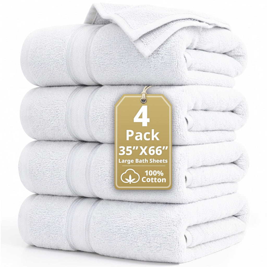LANE LINEN 100% Cotton Zero Twist Towel Collection - Bath Towels, Bath Sheets & Towel Sets