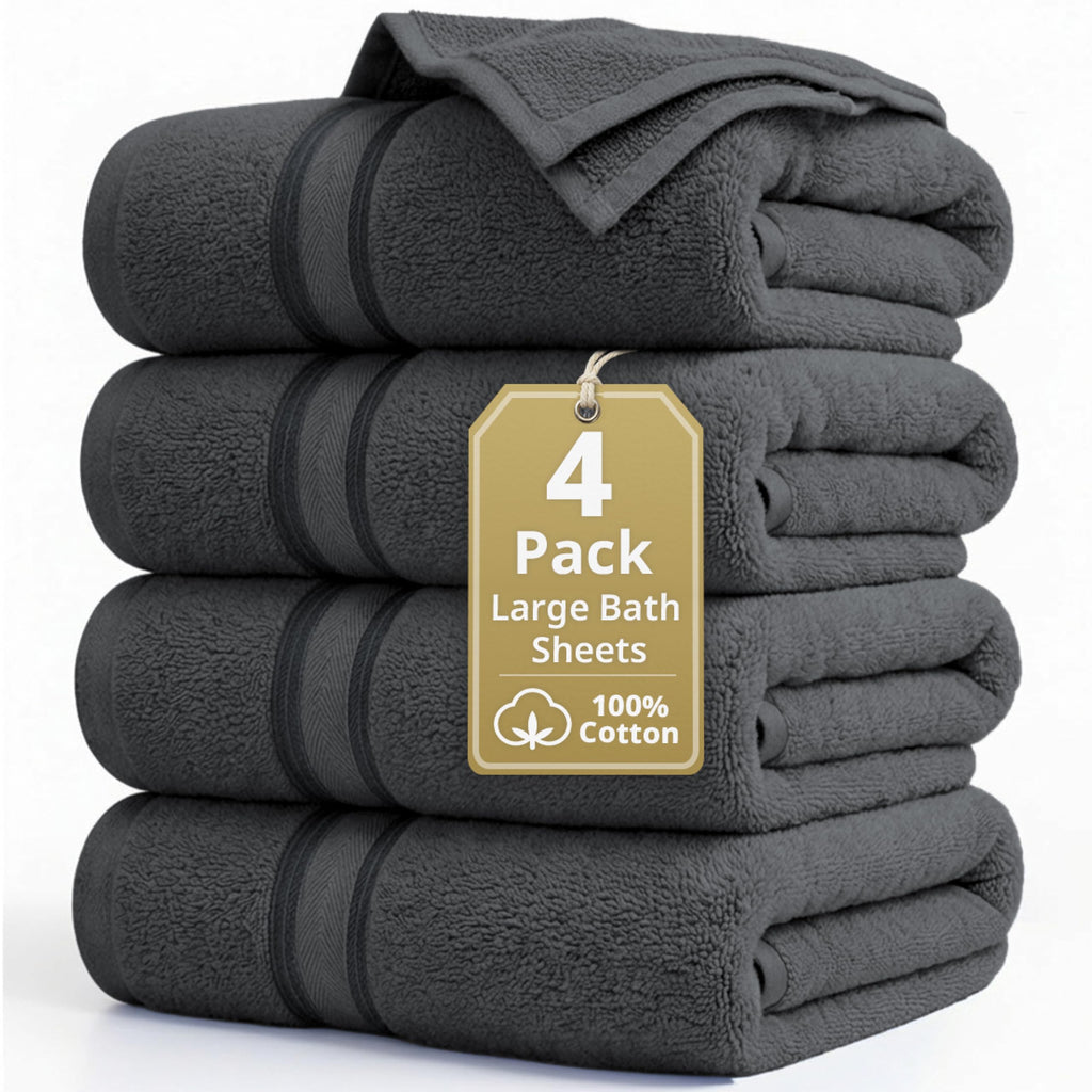 LANE LINEN 100% Cotton Zero Twist Towel Collection - Bath Towels, Bath Sheets & Towel Sets