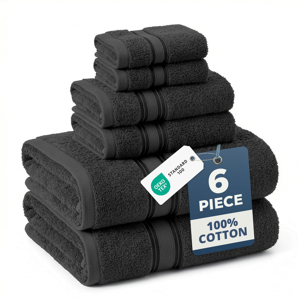LANE LINEN 100% Cotton Zero Twist Towel Collection - Bath Towels, Bath Sheets & Towel Sets