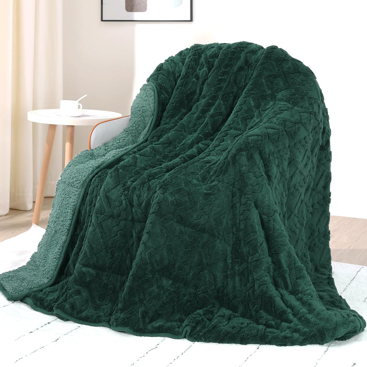 Drewin Turtleback Sherpa Weighted Blanket for Adults