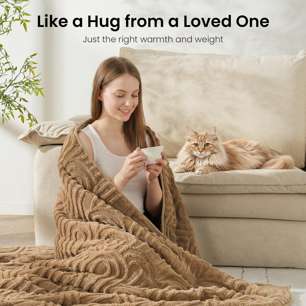 Drewin Turtleback Sherpa Weighted Blanket for Adults