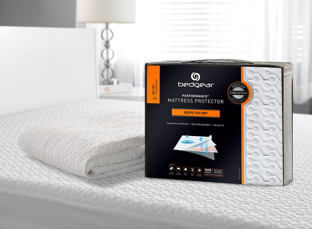 Bedgear Dri-Tec Waterproof Mattress Protector– Cooling Moisture-Wicking Mattress Cover | Breathable Noiseless Mattress Pad with Deep Pocket Fit up to 18", Adjustable Base & Machine Washable