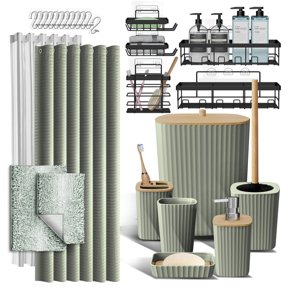 Clara Clark Bathroom Accessories Set