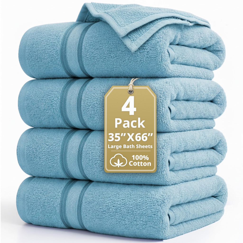 LANE LINEN 100% Cotton Zero Twist Towel Collection - Bath Towels, Bath Sheets & Towel Sets