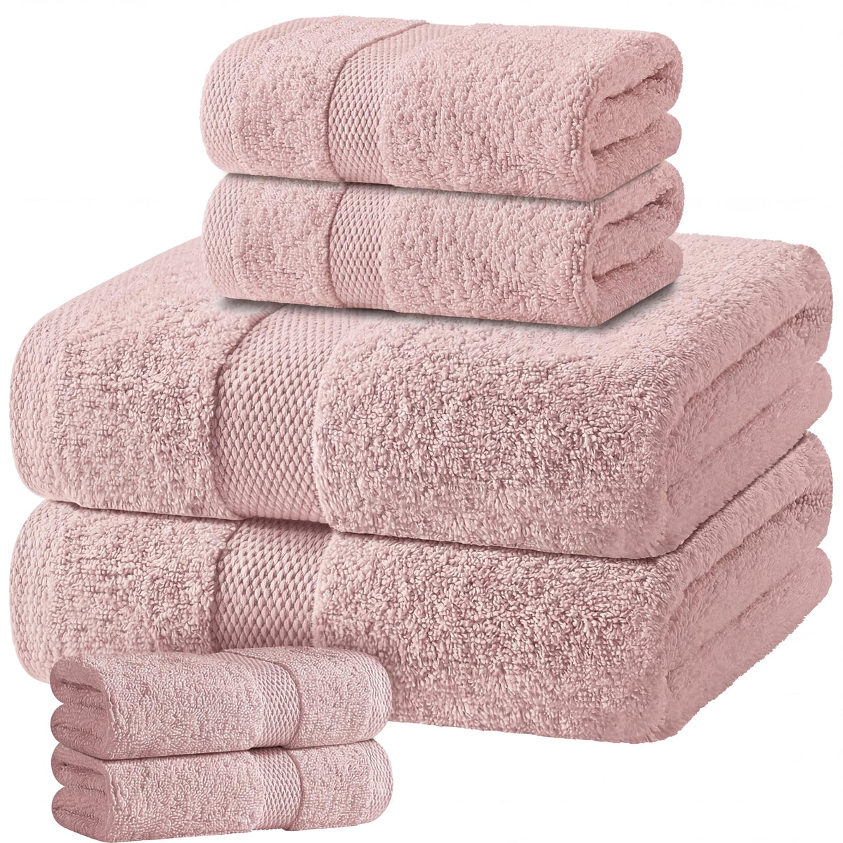White Hand Towels Set for Bathroom, 6 Pack - Cotton Hand Towel Set for Gym, Kitchen and Spa, 16x27 Inches Soft Highly Absorbent Quick Dry Terry Salon Towels