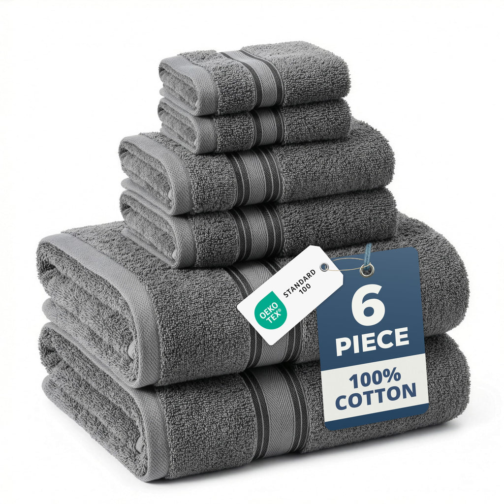 LANE LINEN 100% Cotton Zero Twist Towel Collection - Bath Towels, Bath Sheets & Towel Sets