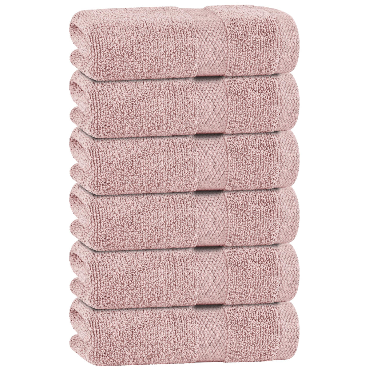 White Hand Towels Set for Bathroom, 6 Pack - Cotton Hand Towel Set for Gym, Kitchen and Spa, 16x27 Inches Soft Highly Absorbent Quick Dry Terry Salon Towels
