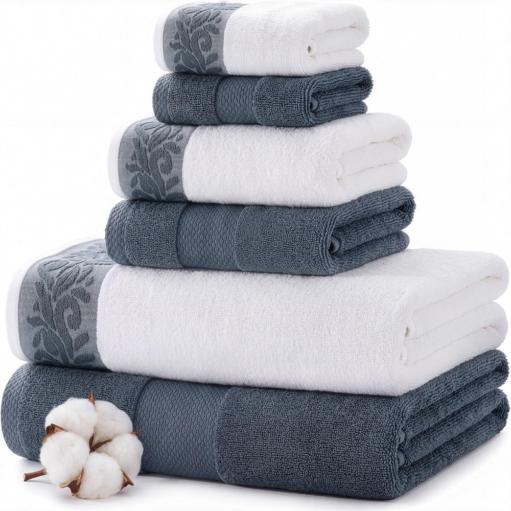 Modern Threads 6-Piece Quick-Dry Cotton Towel Set
