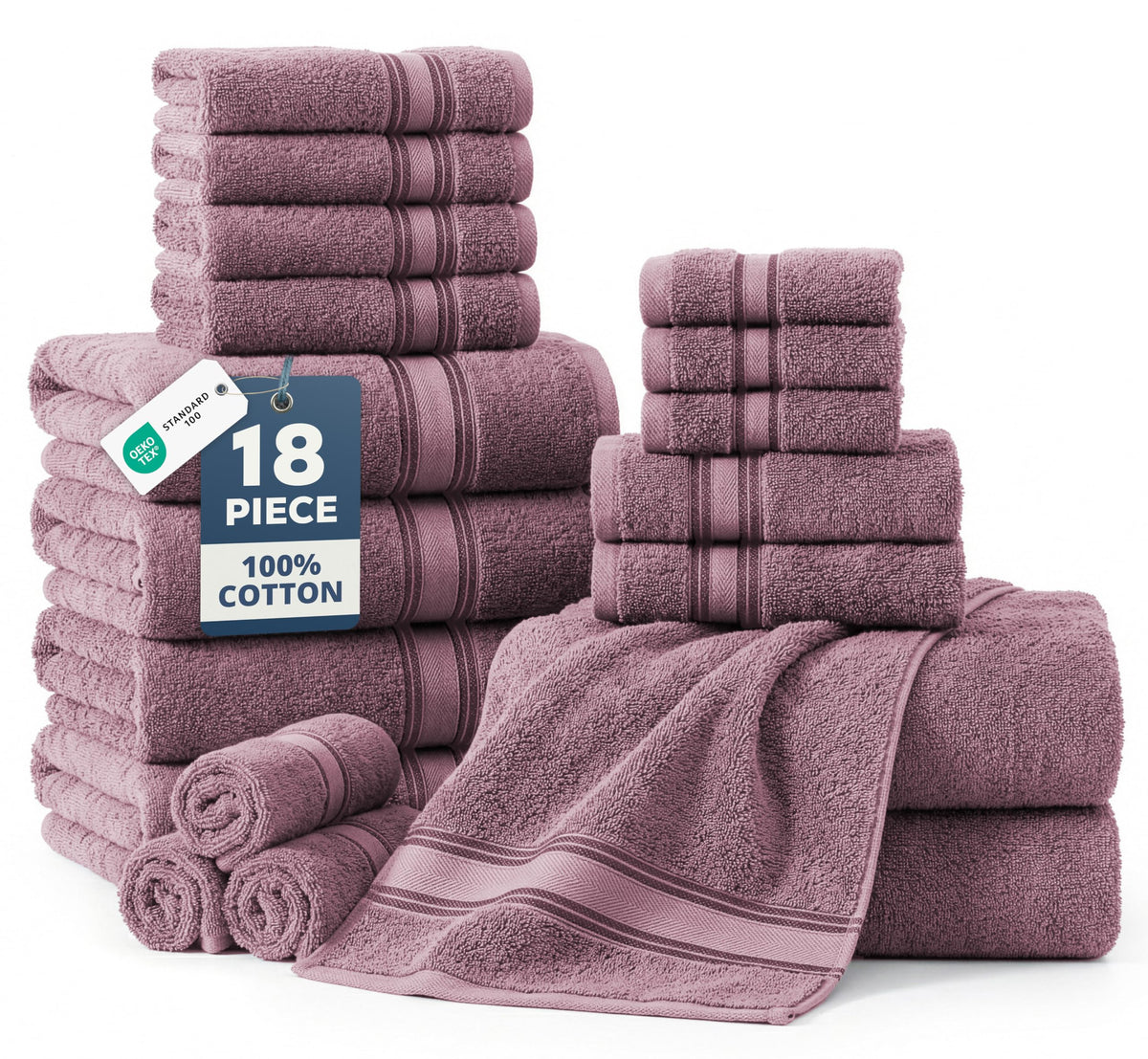 LANE LINEN 100% Cotton Zero Twist Towel Collection - Bath Towels, Bath Sheets & Towel Sets