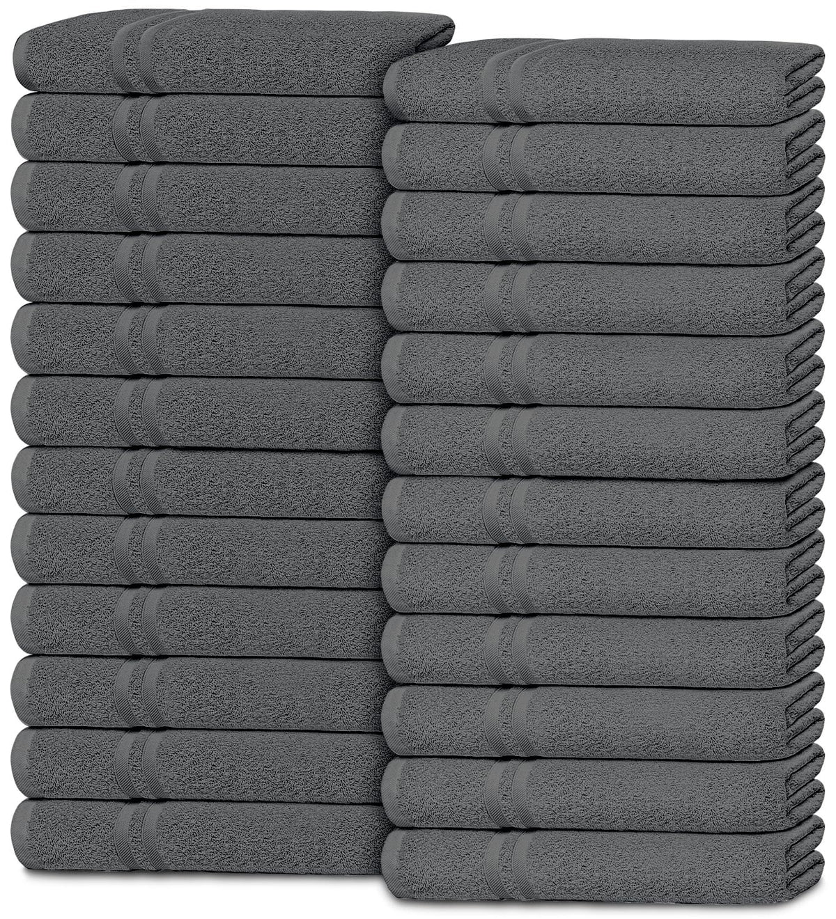 White Hand Towels Set for Bathroom, 6 Pack - Cotton Hand Towel Set for Gym, Kitchen and Spa, 16x27 Inches Soft Highly Absorbent Quick Dry Terry Salon Towels