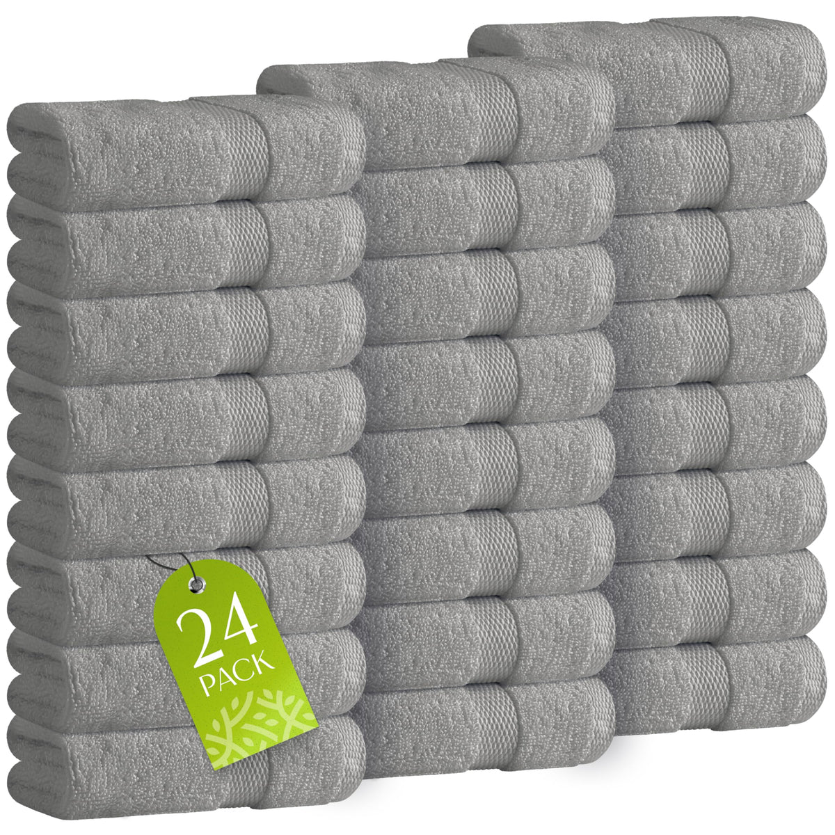 White Hand Towels Set for Bathroom, 6 Pack - Cotton Hand Towel Set for Gym, Kitchen and Spa, 16x27 Inches Soft Highly Absorbent Quick Dry Terry Salon Towels