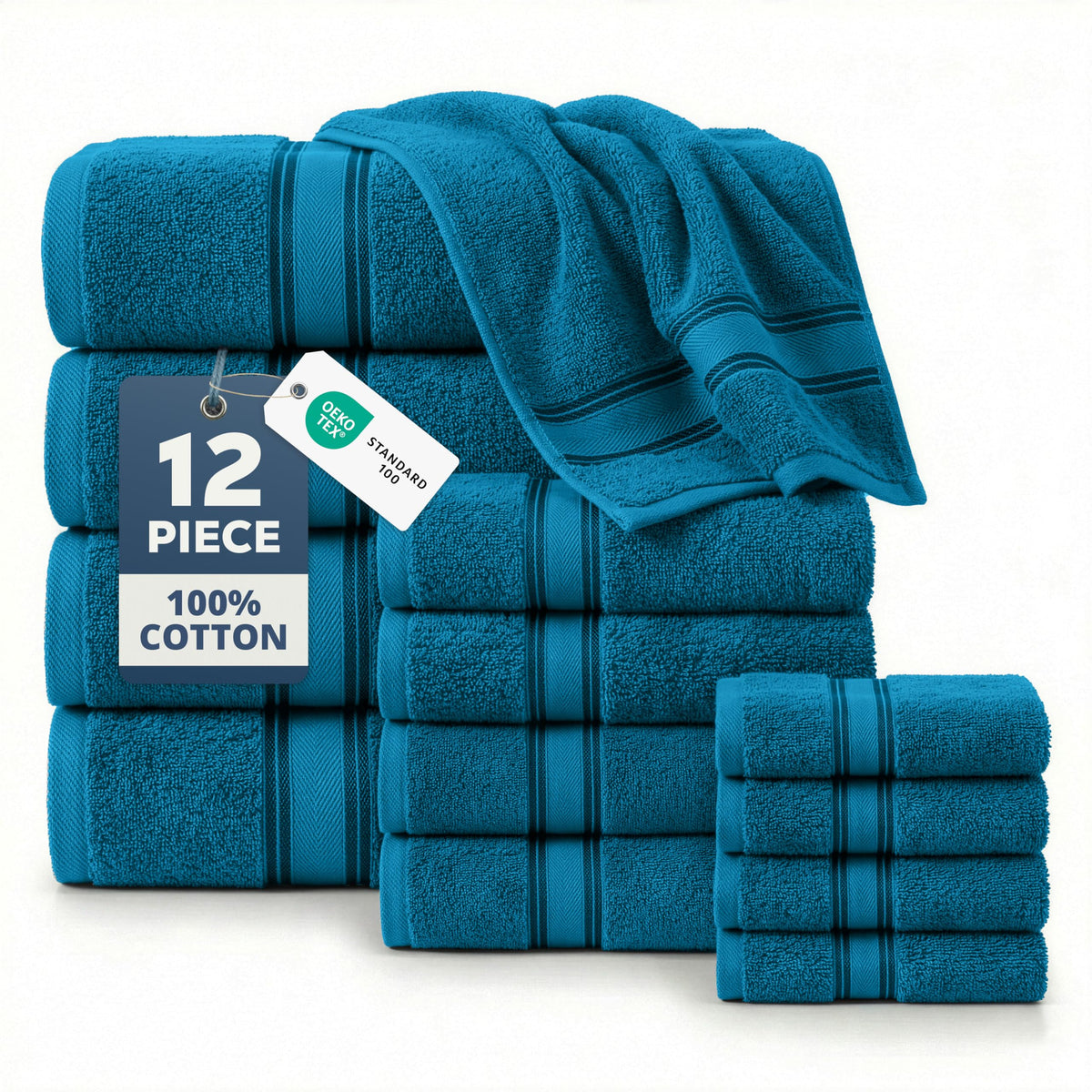 LANE LINEN 100% Cotton Zero Twist Towel Collection - Bath Towels, Bath Sheets & Towel Sets