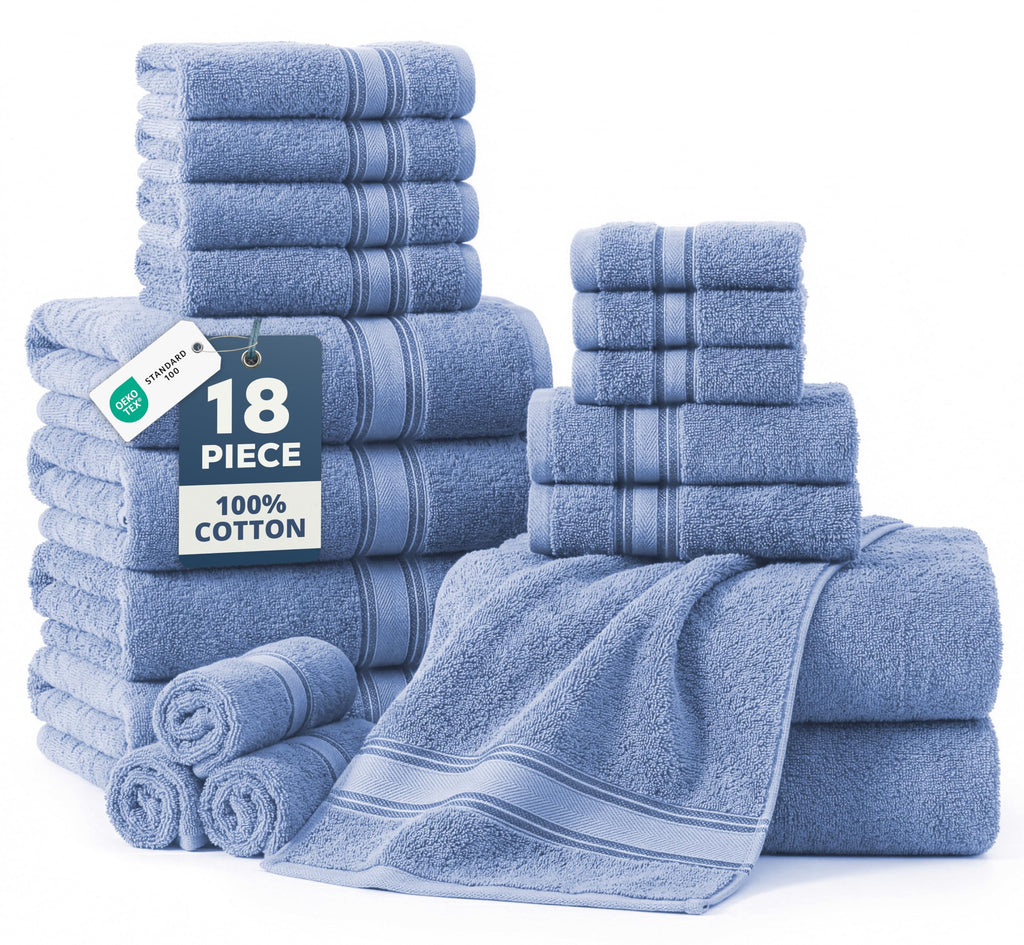 LANE LINEN 100% Cotton Zero Twist Towel Collection - Bath Towels, Bath Sheets & Towel Sets