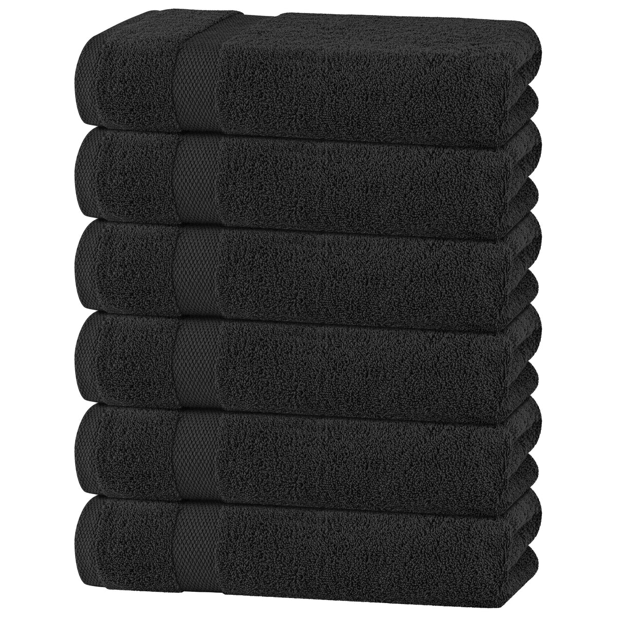 White Hand Towels Set for Bathroom, 6 Pack - Cotton Hand Towel Set for Gym, Kitchen and Spa, 16x27 Inches Soft Highly Absorbent Quick Dry Terry Salon Towels
