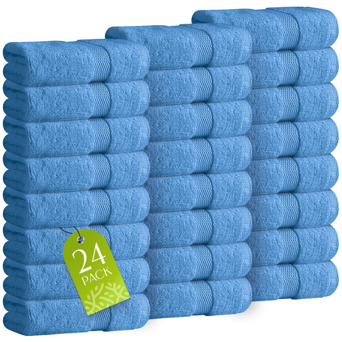 White Hand Towels Set for Bathroom, 6 Pack - Cotton Hand Towel Set for Gym, Kitchen and Spa, 16x27 Inches Soft Highly Absorbent Quick Dry Terry Salon Towels