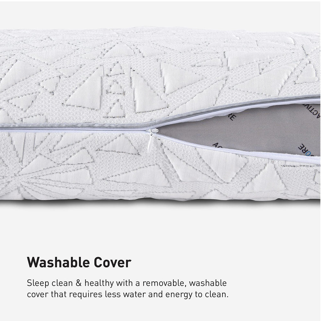 Bedgear Storm Cuddle Curve Performance Pillow, Cooling Pillow for Side Sleepers, Medium Firm Support, Ver-Tex Cooling Cover, Air-X Mesh, Washable