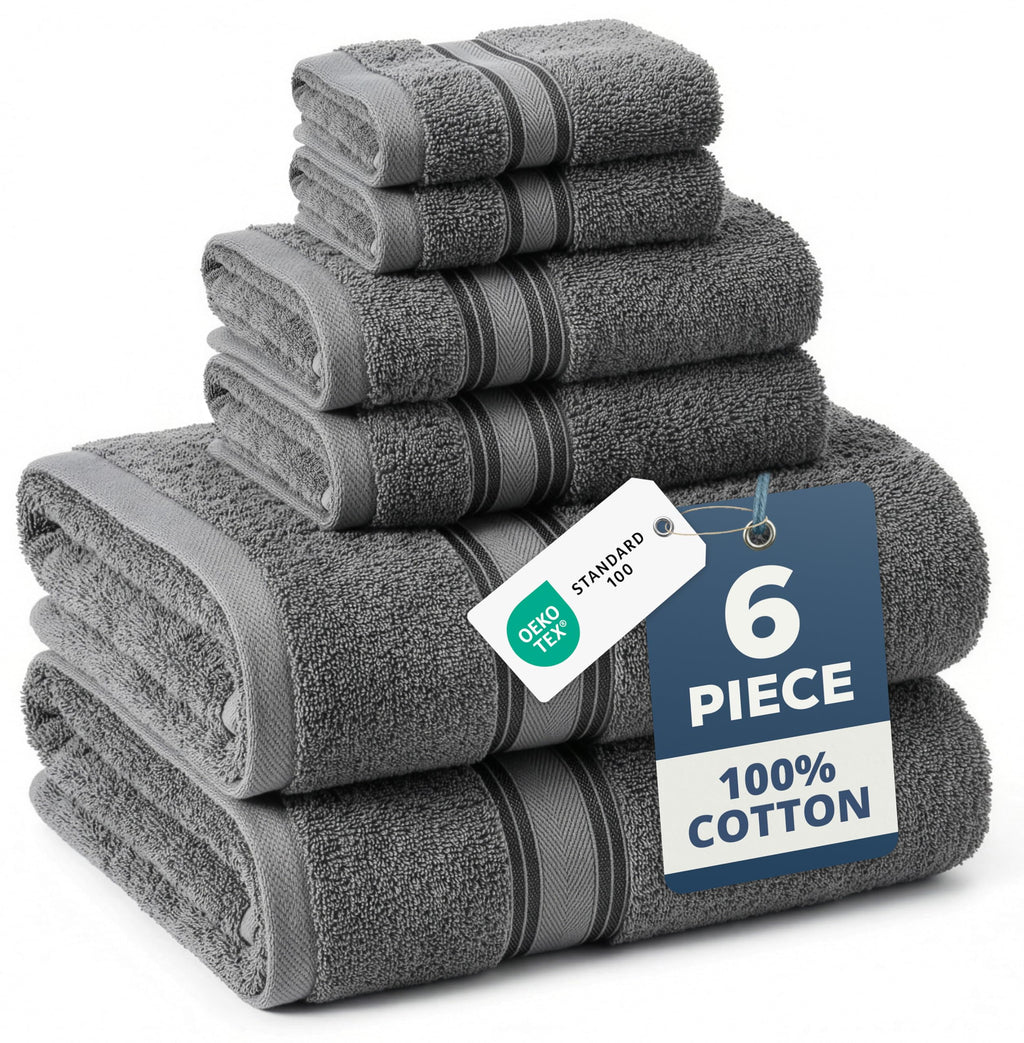 LANE LINEN 100% Cotton Zero Twist Towel Collection - Bath Towels, Bath Sheets & Towel Sets