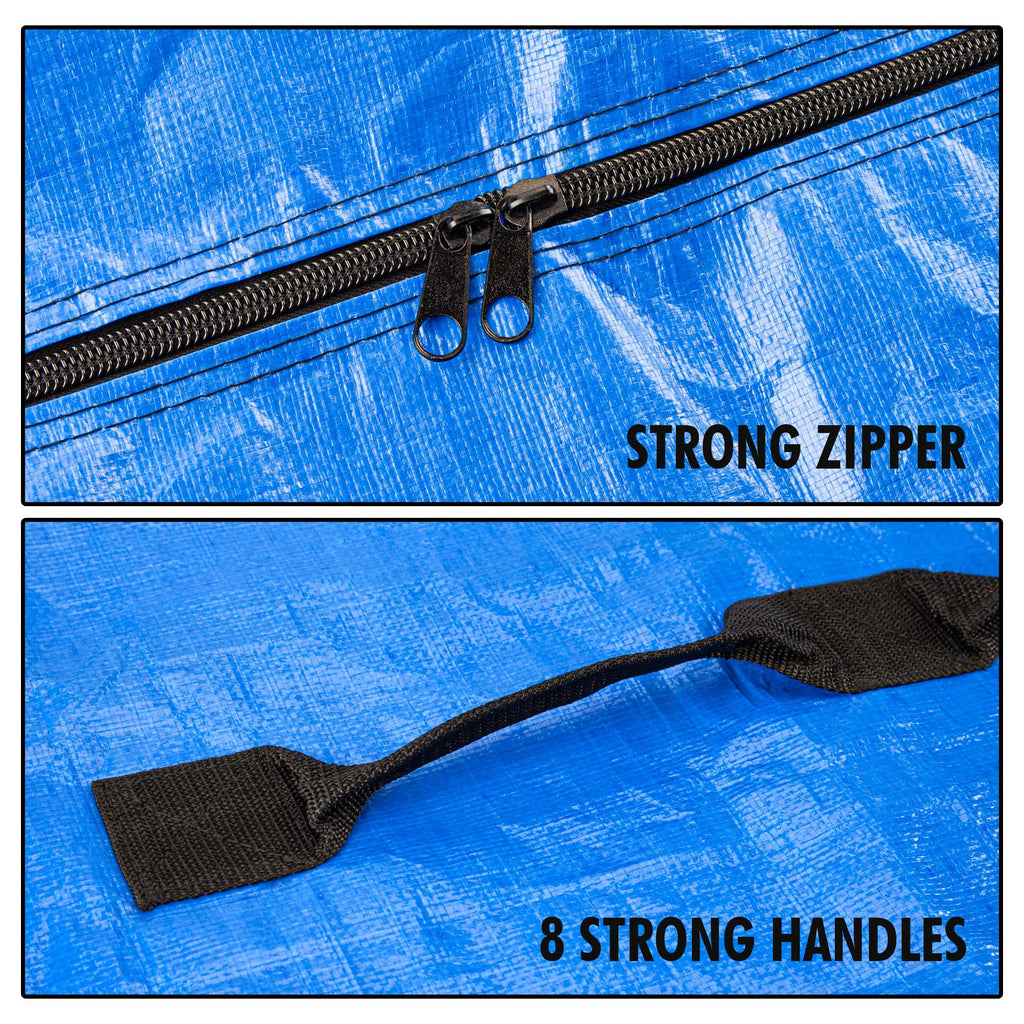 CARTMAN Mattress Bags for Moving Reusable Heavy Duty Tarp Mattress Storage Bag with Handles Strong Zipper Closure Mattress Moving Bag Extra Thick Mattress Cover for House Moving Travel