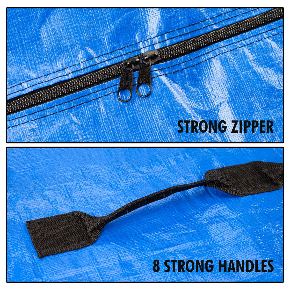 CARTMAN Mattress Bags for Moving Reusable Heavy Duty Tarp Mattress Storage Bag with Handles Strong Zipper Closure Mattress Moving Bag Extra Thick Mattress Cover for House Moving Travel