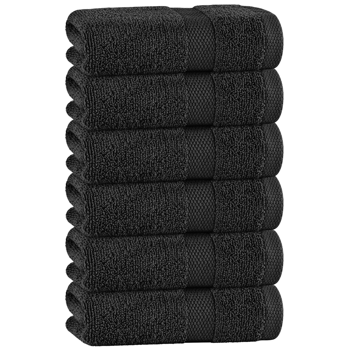 White Hand Towels Set for Bathroom, 6 Pack - Cotton Hand Towel Set for Gym, Kitchen and Spa, 16x27 Inches Soft Highly Absorbent Quick Dry Terry Salon Towels