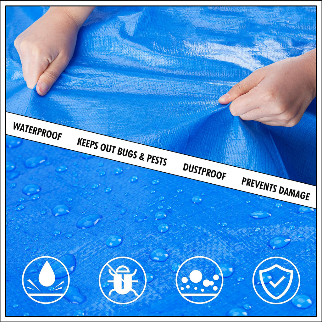 CARTMAN Mattress Bags for Moving Reusable Heavy Duty Tarp Mattress Storage Bag with Handles Strong Zipper Closure Mattress Moving Bag Extra Thick Mattress Cover for House Moving Travel