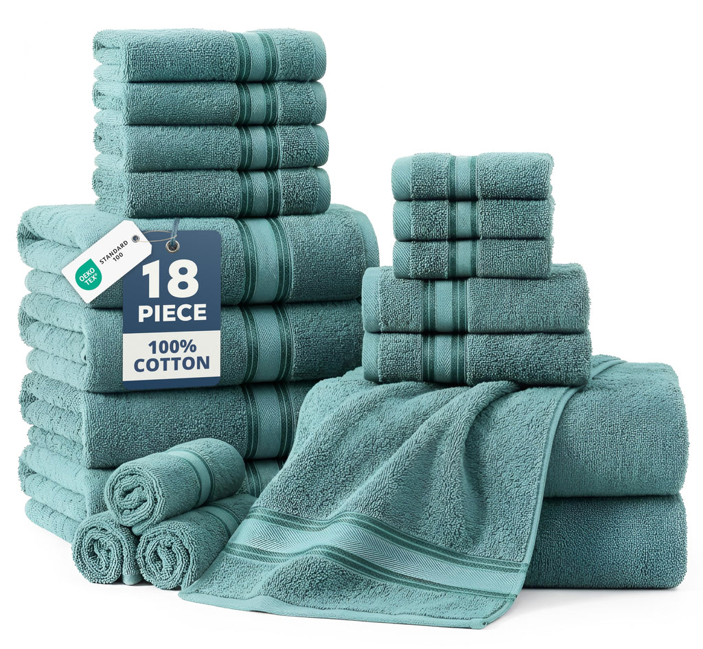 LANE LINEN 100% Cotton Zero Twist Towel Collection - Bath Towels, Bath Sheets & Towel Sets