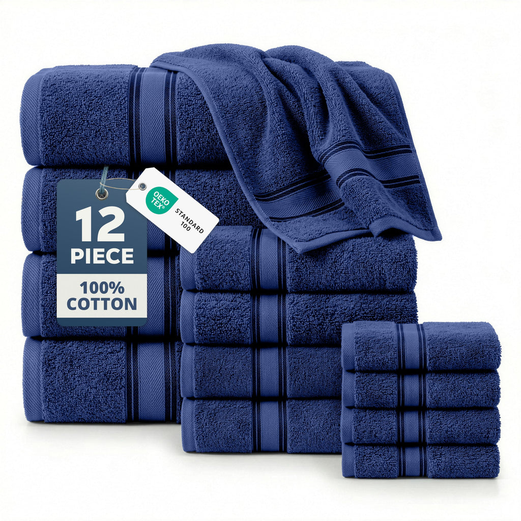 LANE LINEN 100% Cotton Zero Twist Towel Collection - Bath Towels, Bath Sheets & Towel Sets