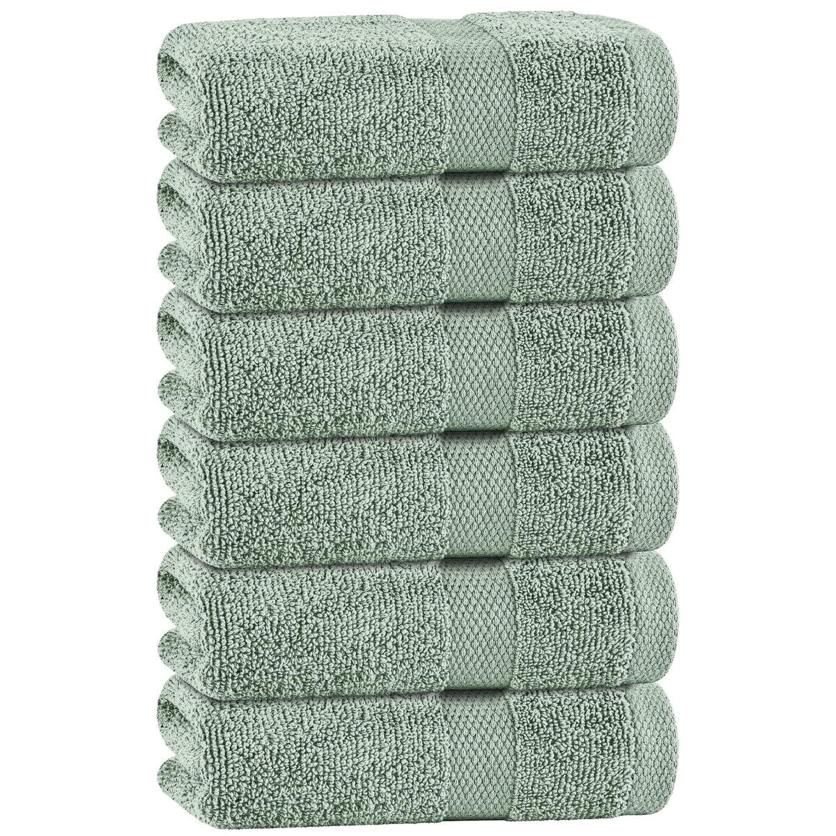 White Hand Towels Set for Bathroom, 6 Pack - Cotton Hand Towel Set for Gym, Kitchen and Spa, 16x27 Inches Soft Highly Absorbent Quick Dry Terry Salon Towels