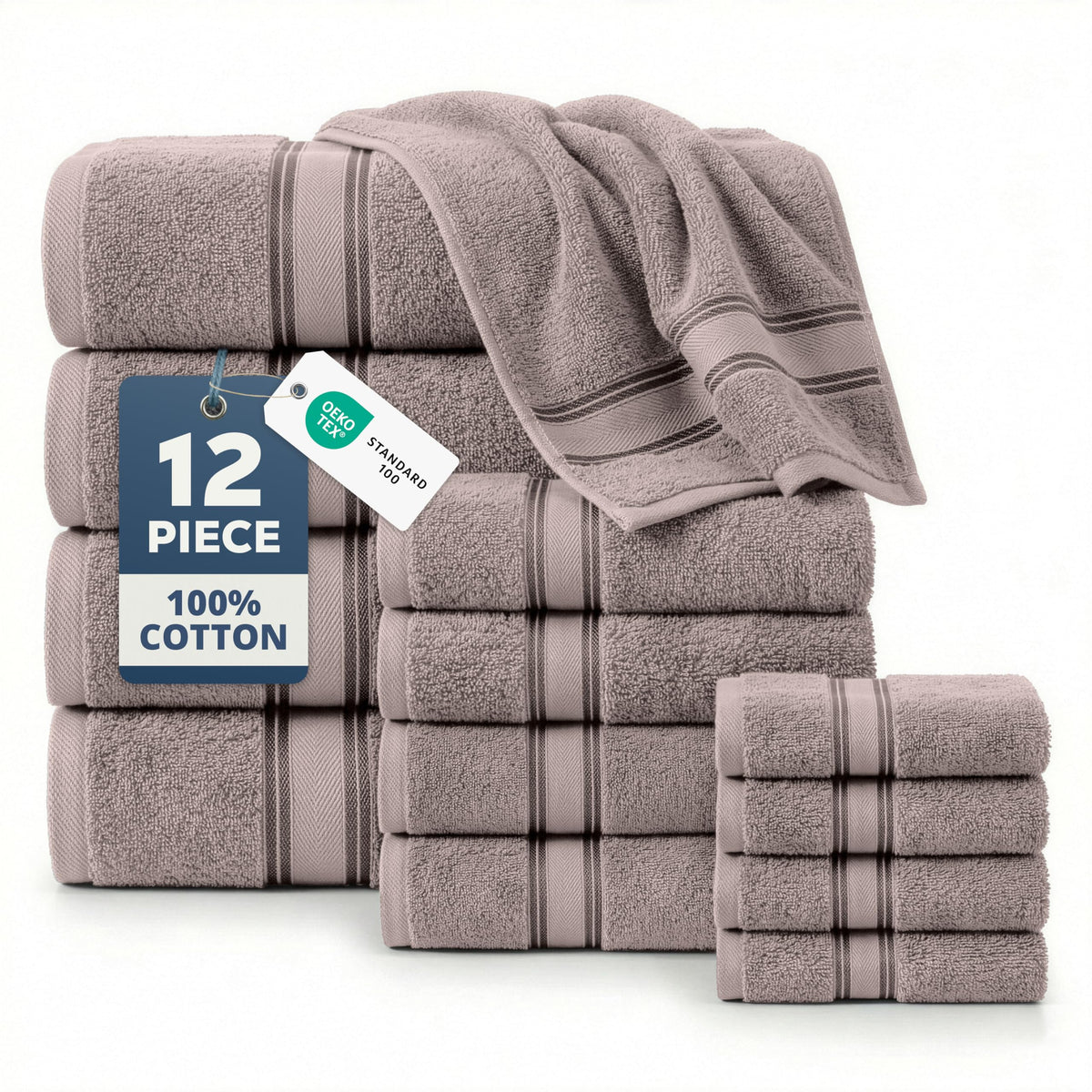 LANE LINEN 100% Cotton Zero Twist Towel Collection - Bath Towels, Bath Sheets & Towel Sets