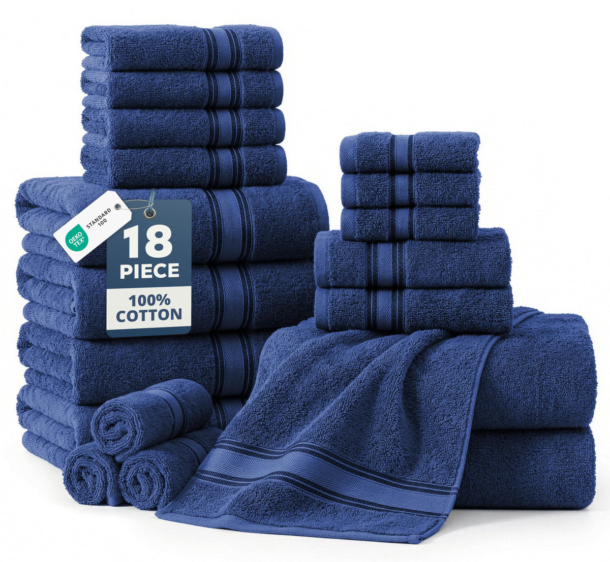 LANE LINEN 100% Cotton Zero Twist Towel Collection - Bath Towels, Bath Sheets & Towel Sets
