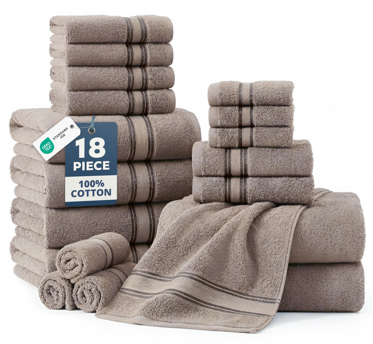 LANE LINEN 100% Cotton Zero Twist Towel Collection - Bath Towels, Bath Sheets & Towel Sets