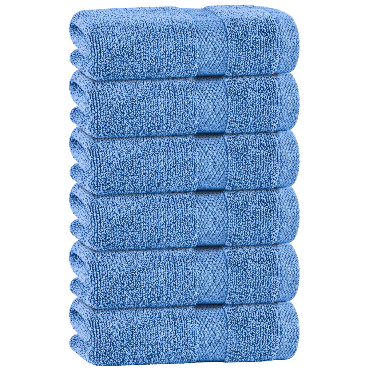 White Hand Towels Set for Bathroom, 6 Pack - Cotton Hand Towel Set for Gym, Kitchen and Spa, 16x27 Inches Soft Highly Absorbent Quick Dry Terry Salon Towels