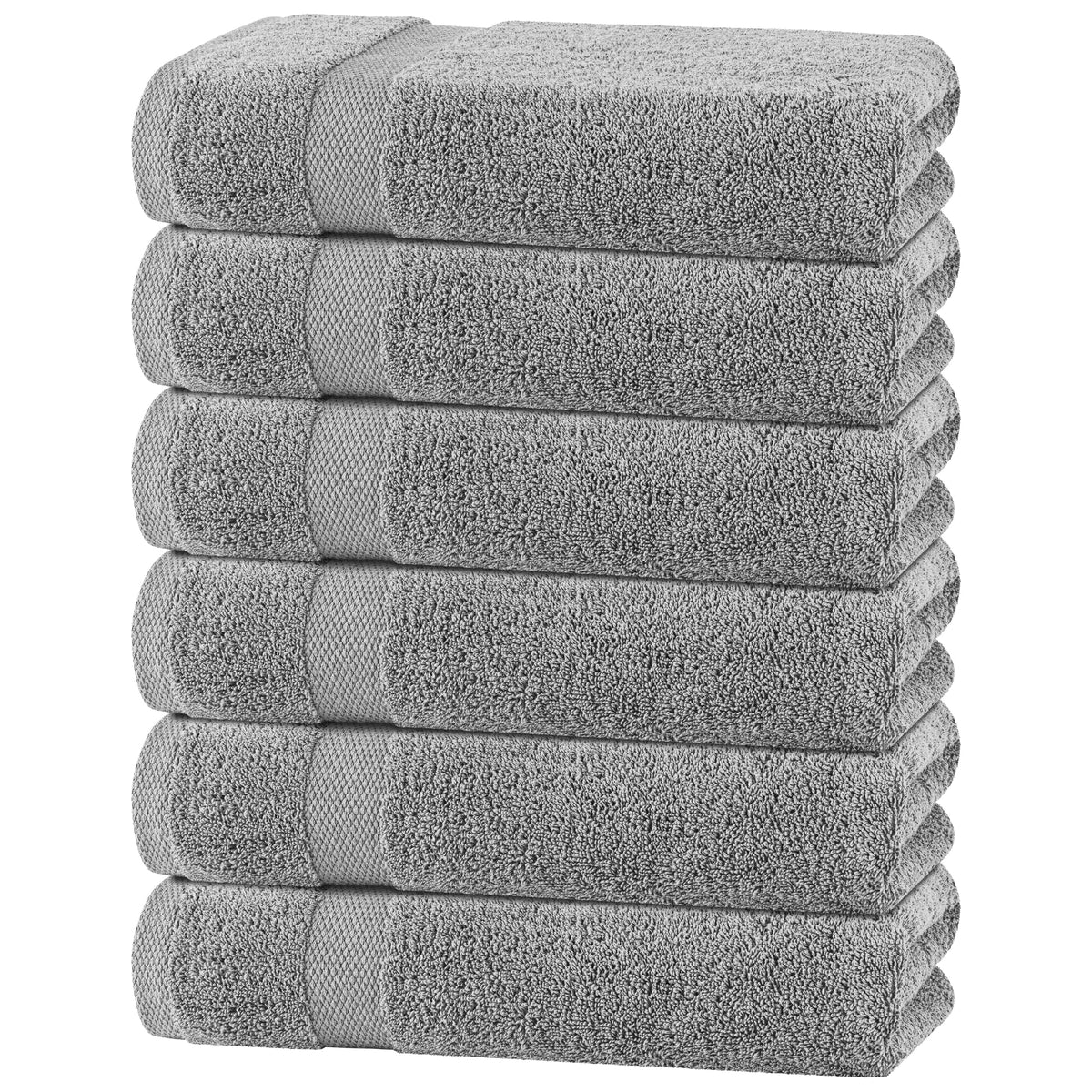 White Hand Towels Set for Bathroom, 6 Pack - Cotton Hand Towel Set for Gym, Kitchen and Spa, 16x27 Inches Soft Highly Absorbent Quick Dry Terry Salon Towels