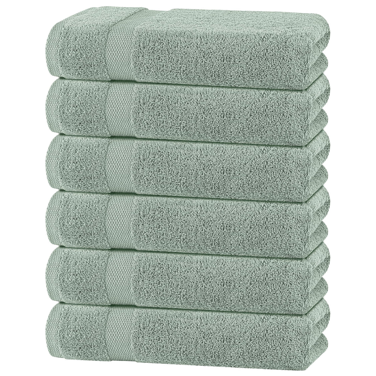 White Hand Towels Set for Bathroom, 6 Pack - Cotton Hand Towel Set for Gym, Kitchen and Spa, 16x27 Inches Soft Highly Absorbent Quick Dry Terry Salon Towels