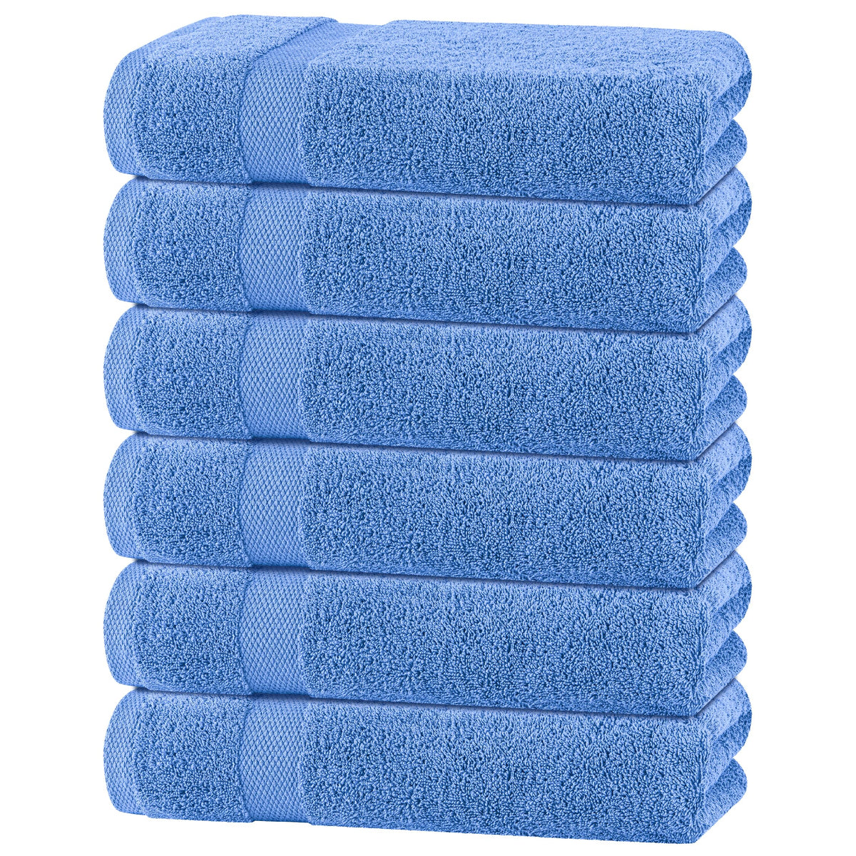 White Hand Towels Set for Bathroom, 6 Pack - Cotton Hand Towel Set for Gym, Kitchen and Spa, 16x27 Inches Soft Highly Absorbent Quick Dry Terry Salon Towels