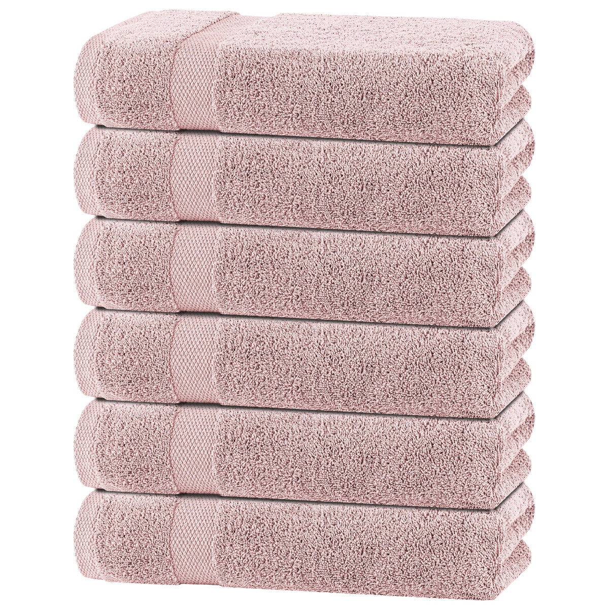White Hand Towels Set for Bathroom, 6 Pack - Cotton Hand Towel Set for Gym, Kitchen and Spa, 16x27 Inches Soft Highly Absorbent Quick Dry Terry Salon Towels
