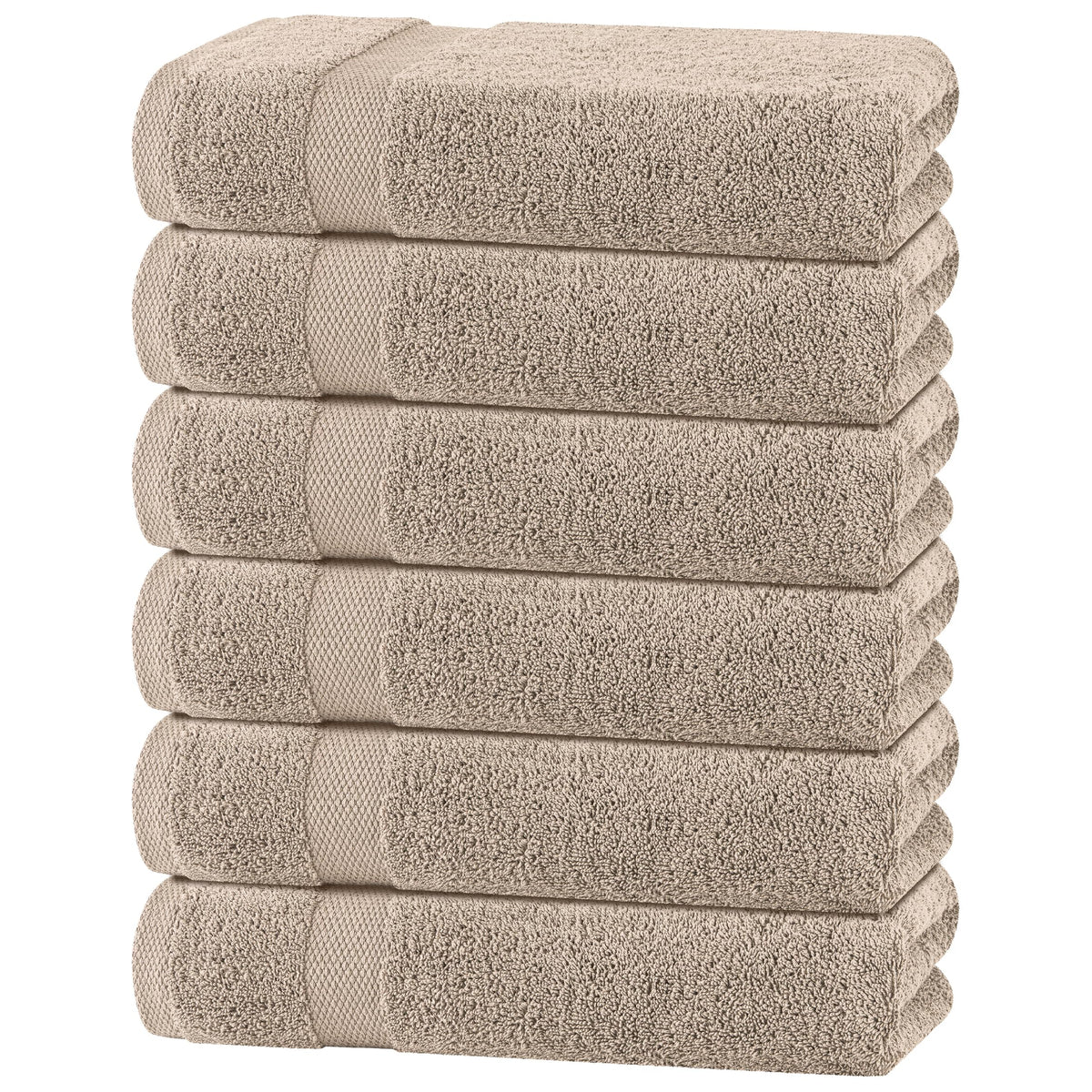 White Hand Towels Set for Bathroom, 6 Pack - Cotton Hand Towel Set for Gym, Kitchen and Spa, 16x27 Inches Soft Highly Absorbent Quick Dry Terry Salon Towels